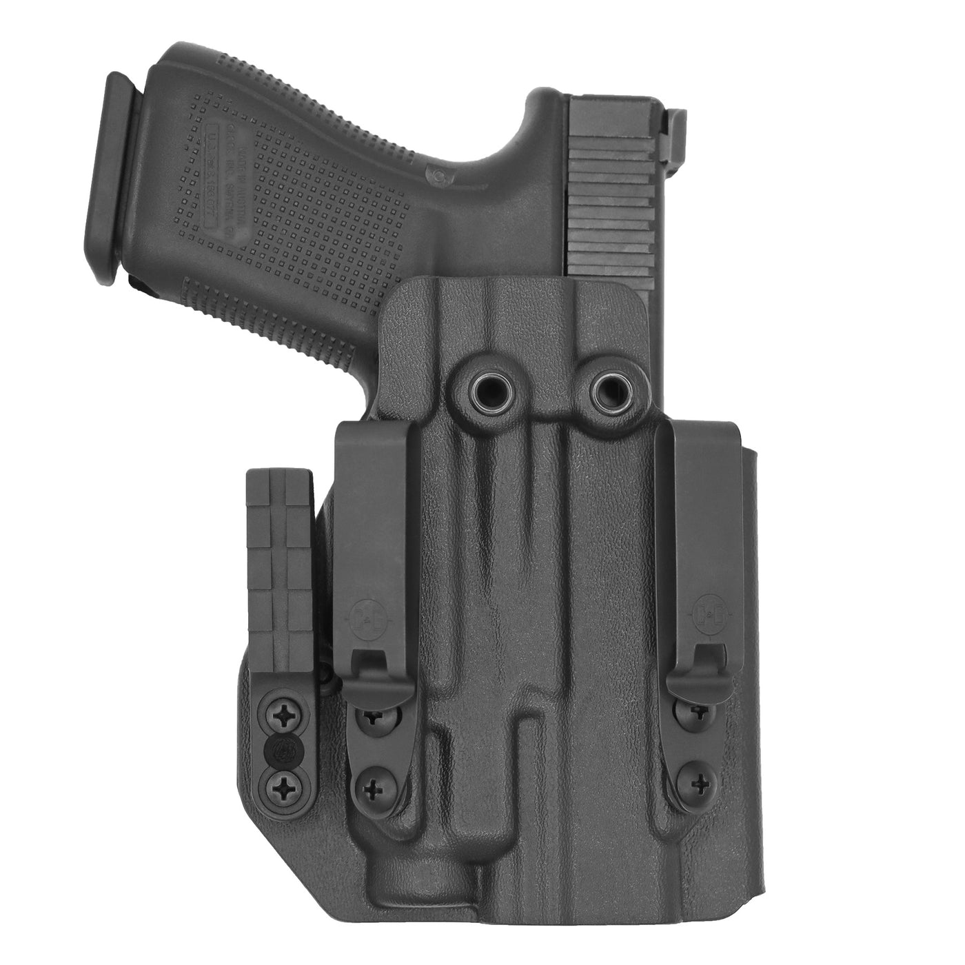 C&G Holsters custom IWB ALPHA UPGRADE Tactical Glock 20/21 Streamlight TLR7/a in holstered position