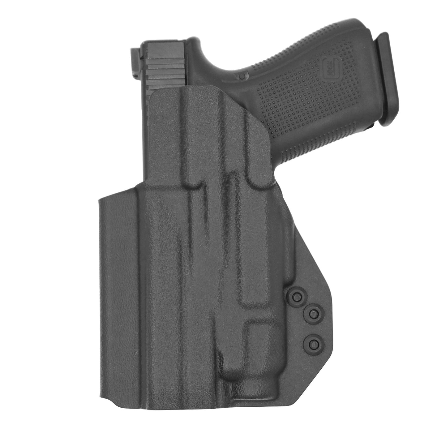 C&G Holsters quickship IWB Tactical CZ p10/c streamlight tlr7/a in holstered position back view