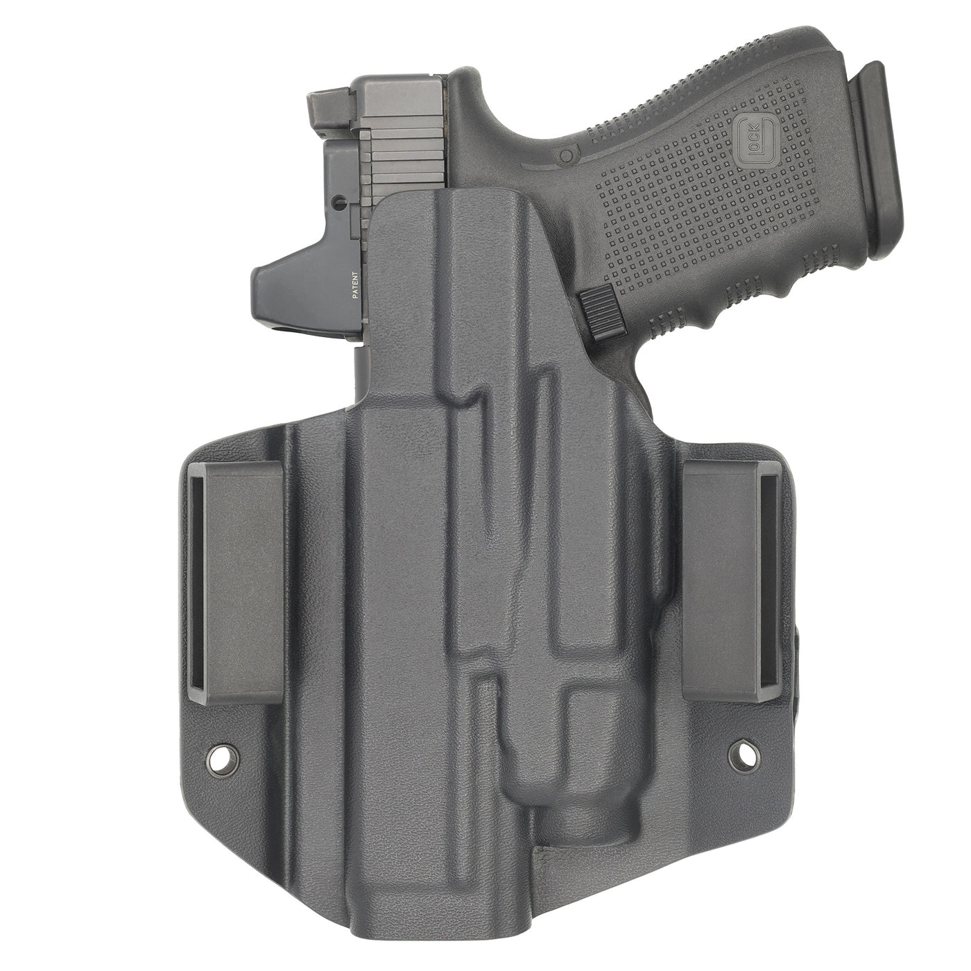 C&G Holsters Custom OWB Tactical Glock 19/23 Streamlight TLR7 in holstered position back view