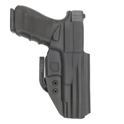 C&G Holsters Quickship IWB ALPHA UPGRADE Covert Glock 20/21 in holstered position LEFT HAND back view