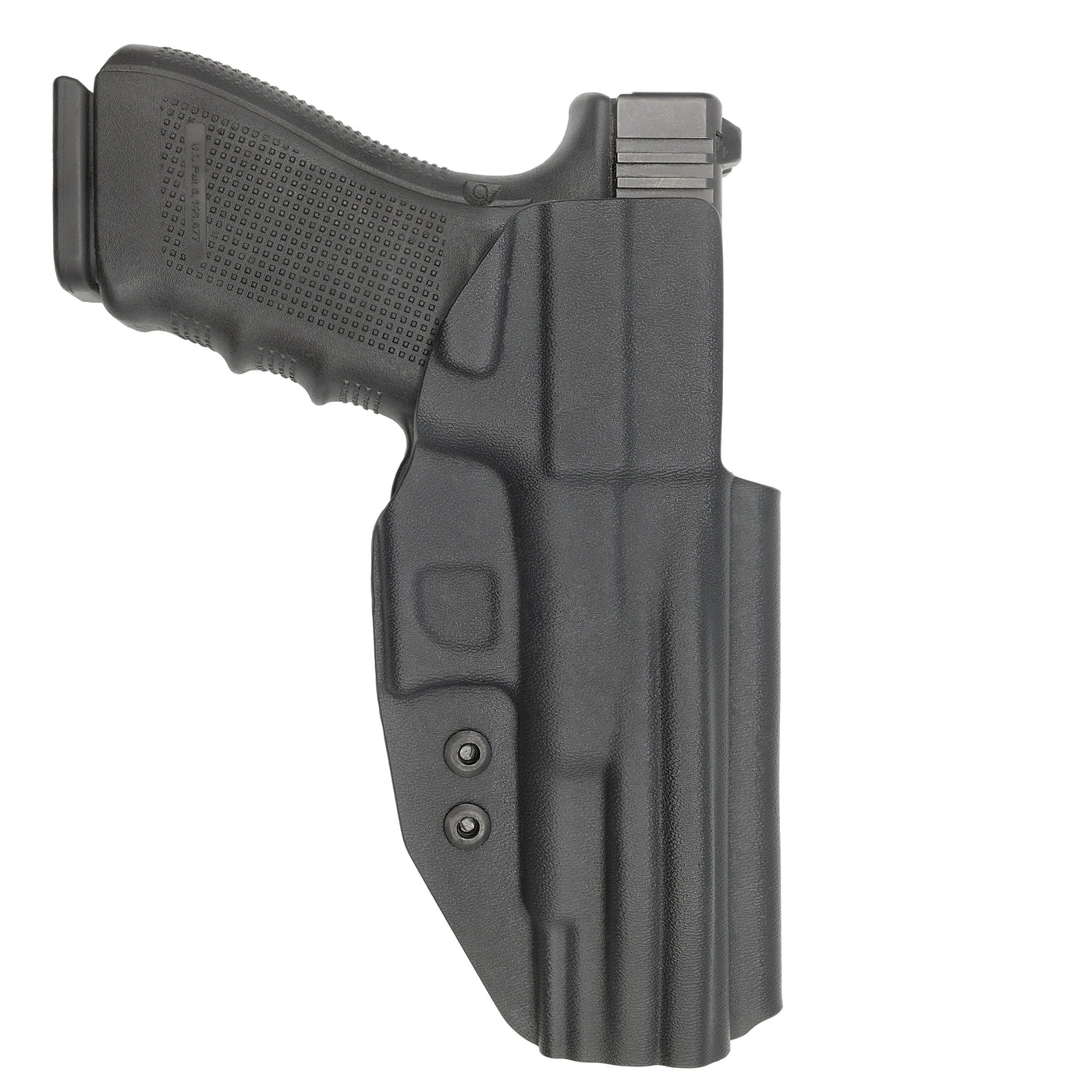 C&G Holsters custom IWB covert Glock 20/21 in holstered position LEFT HAND back view