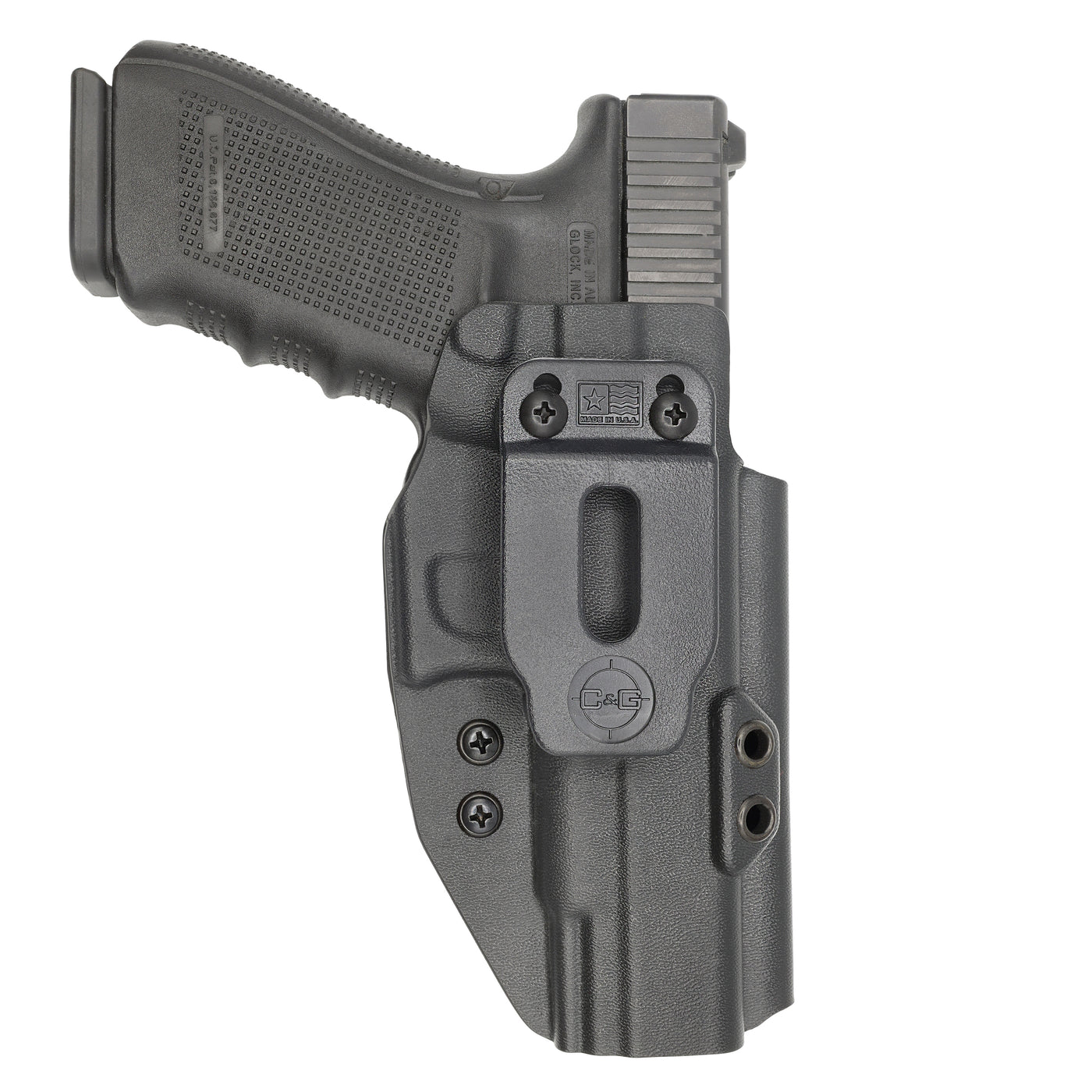 C&G Holsters custom IWB covert Glock 20/21 in holstered position