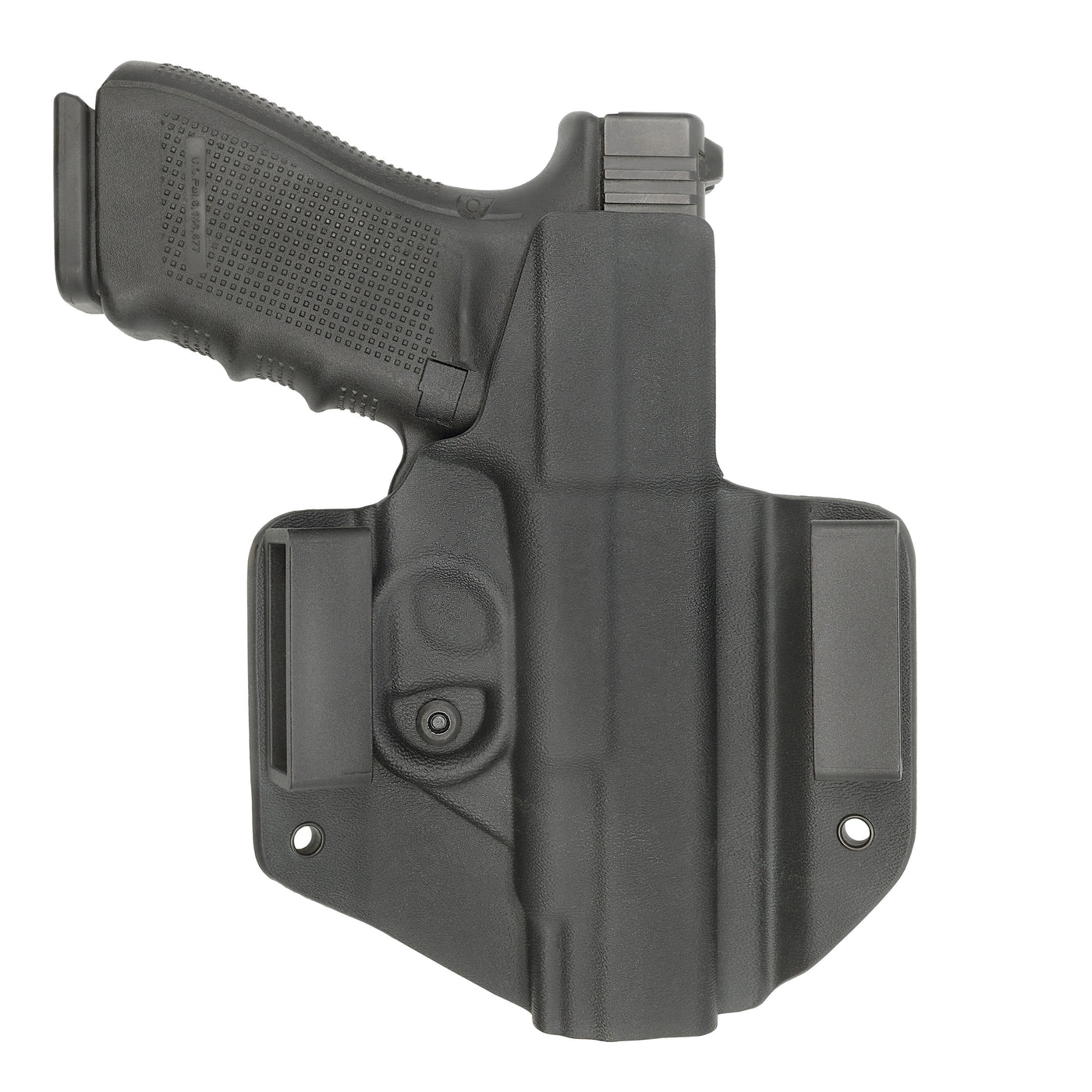 C&G Holsters custom OWB covert Glock 20/21 in holstered position LEFT HAND back view