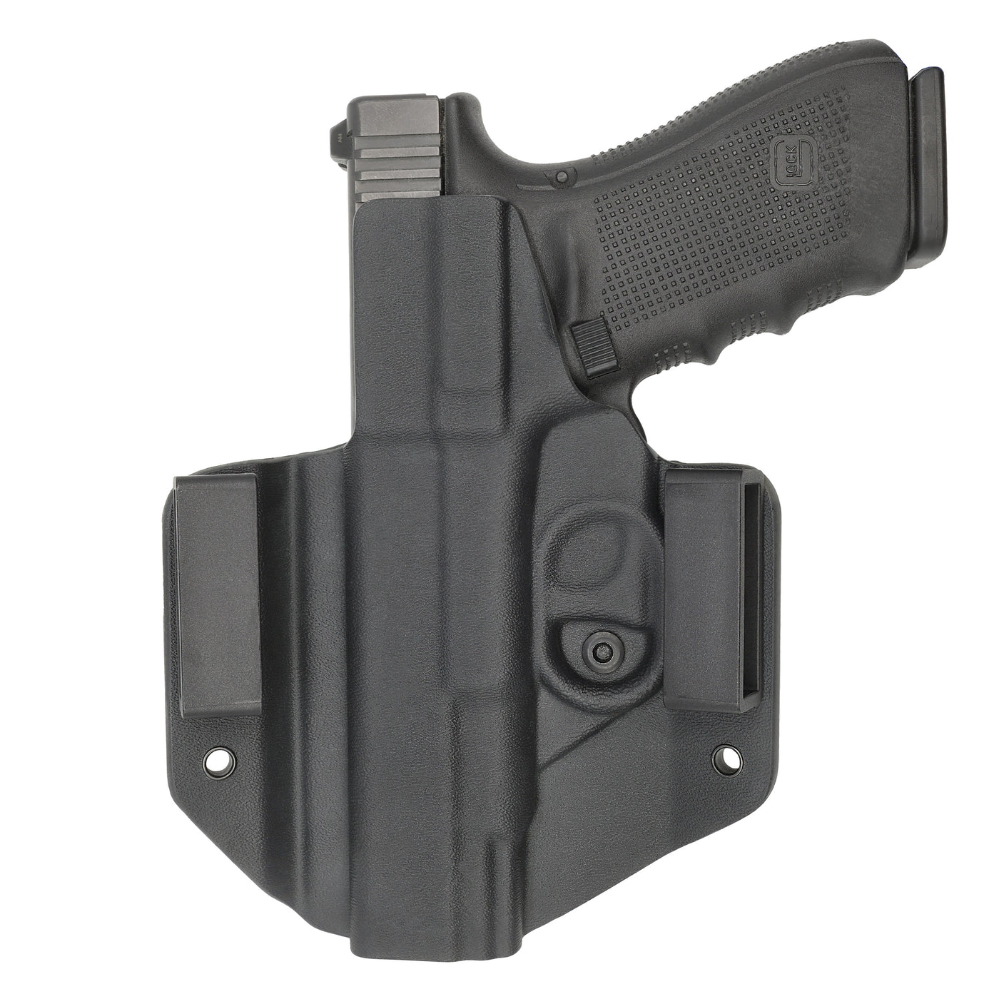 C&G Holsters quickship OWB covert Glock 20/21 in holstered position back view
