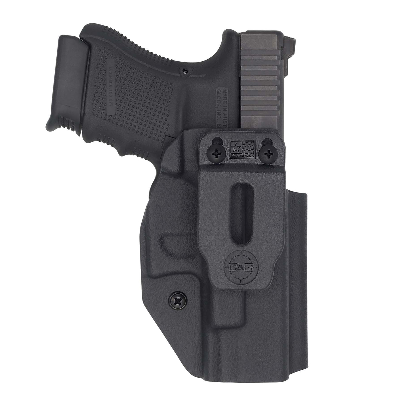 C&G Holsters IWB inside the waistband Holster for the Glock 30 holstered