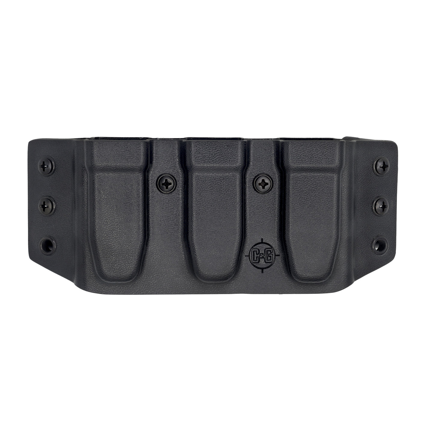 C&G Holsters custom OWB triple slim magazine holder.