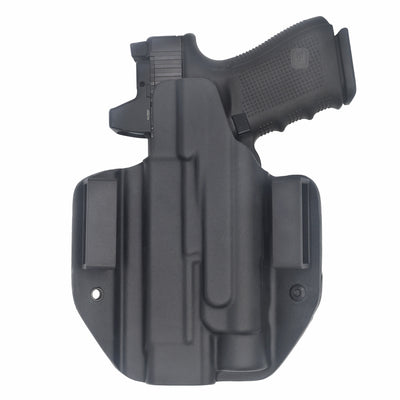 C&G Holsters Custom OWB Tactical ZEV OZ9/c Streamlight TLR1 in holstered position back view