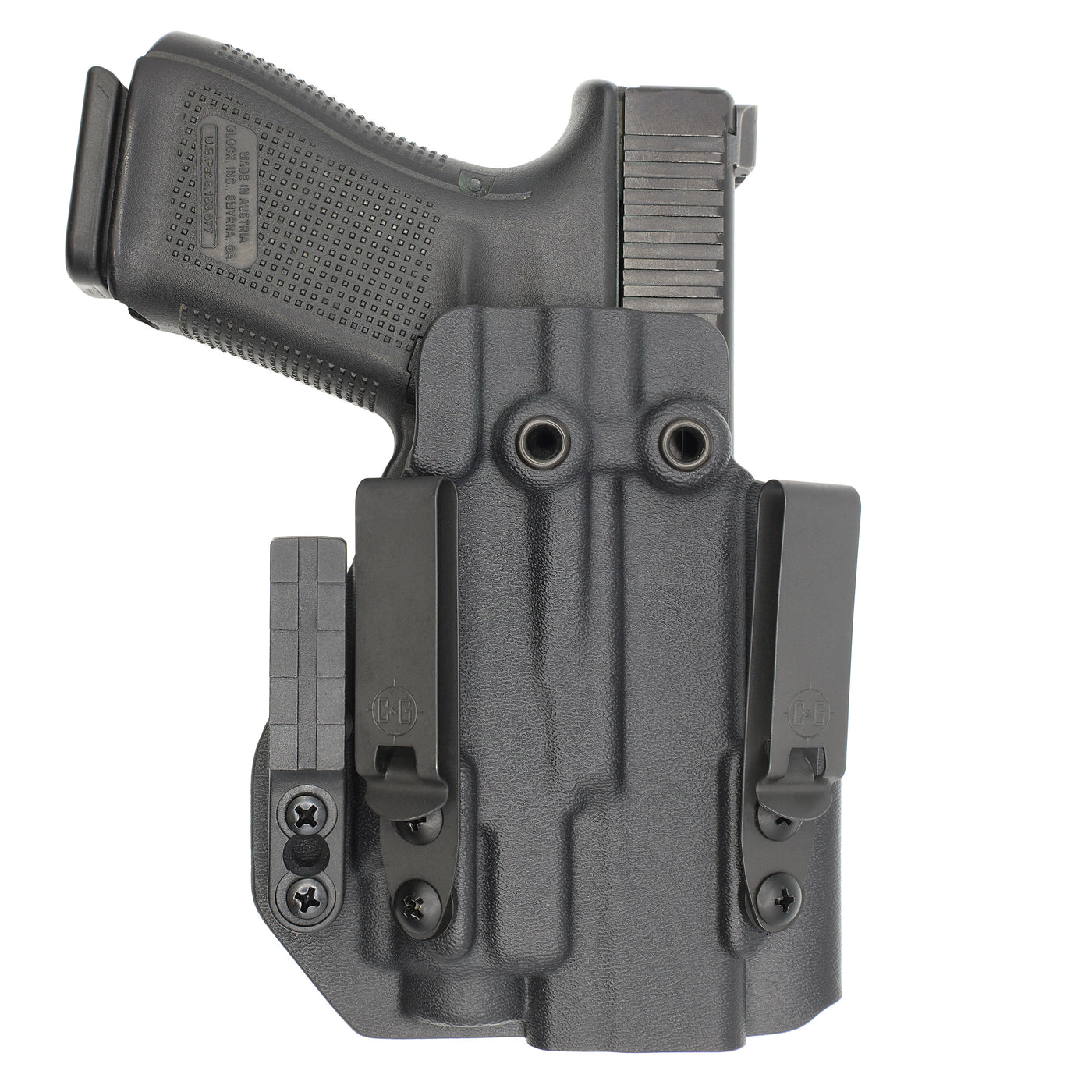 C&G Holsters Custom IWB ALPHA UPGRADE Tactical Shadow Systems Streamlight TLR8 holstered