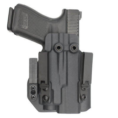 C&G Holsters custom IWB ALPHA UPGRADE Tactical Glock 17/19 streamlight TLR8 holstered