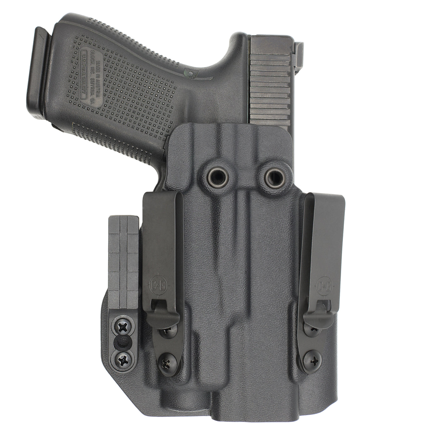 C&G Holsters custom IWB ALPHA UPGRADE Tactical ZEV OZ9/c streamlight TLR8 holstered