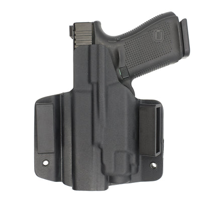 C&G Holsters quickship OWB tactical ZEV OZ9/c streamlight TLR8 holstered back view