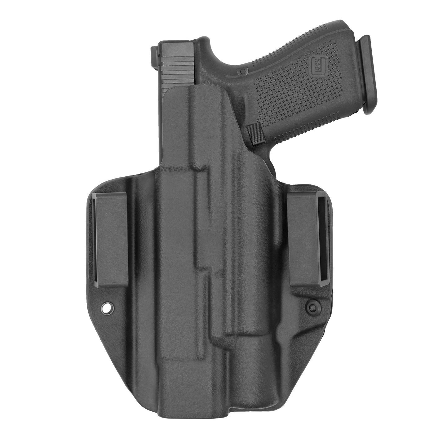 C&G Holsters custom OWB Tactical Poly80 Surefire X300 in holstered position back view