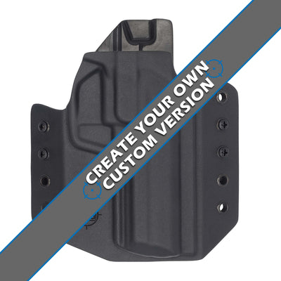 This is a custom C&G Holsters OWB Outside the waistband Holster for the Heckler and Koch HK45.