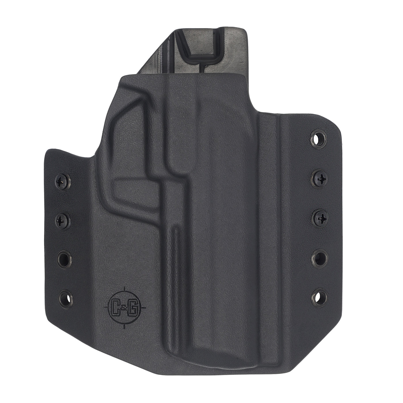 This is a quickship C&G Holsters OWB Outside the waistband Holster for the Heckler and Koch HK45c.