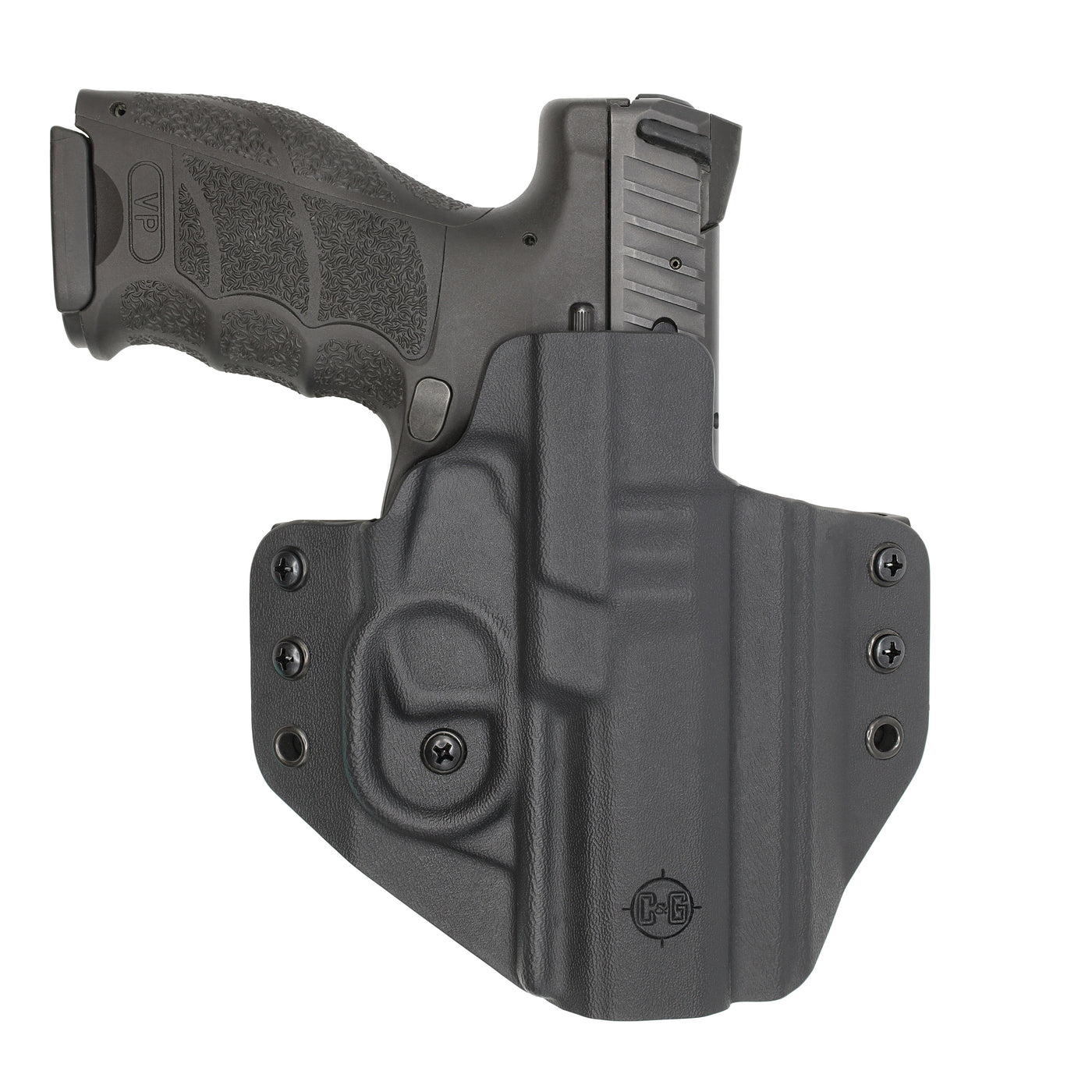 C&G Holsters Quickship OWB Covert H&K VP9 in holstered position