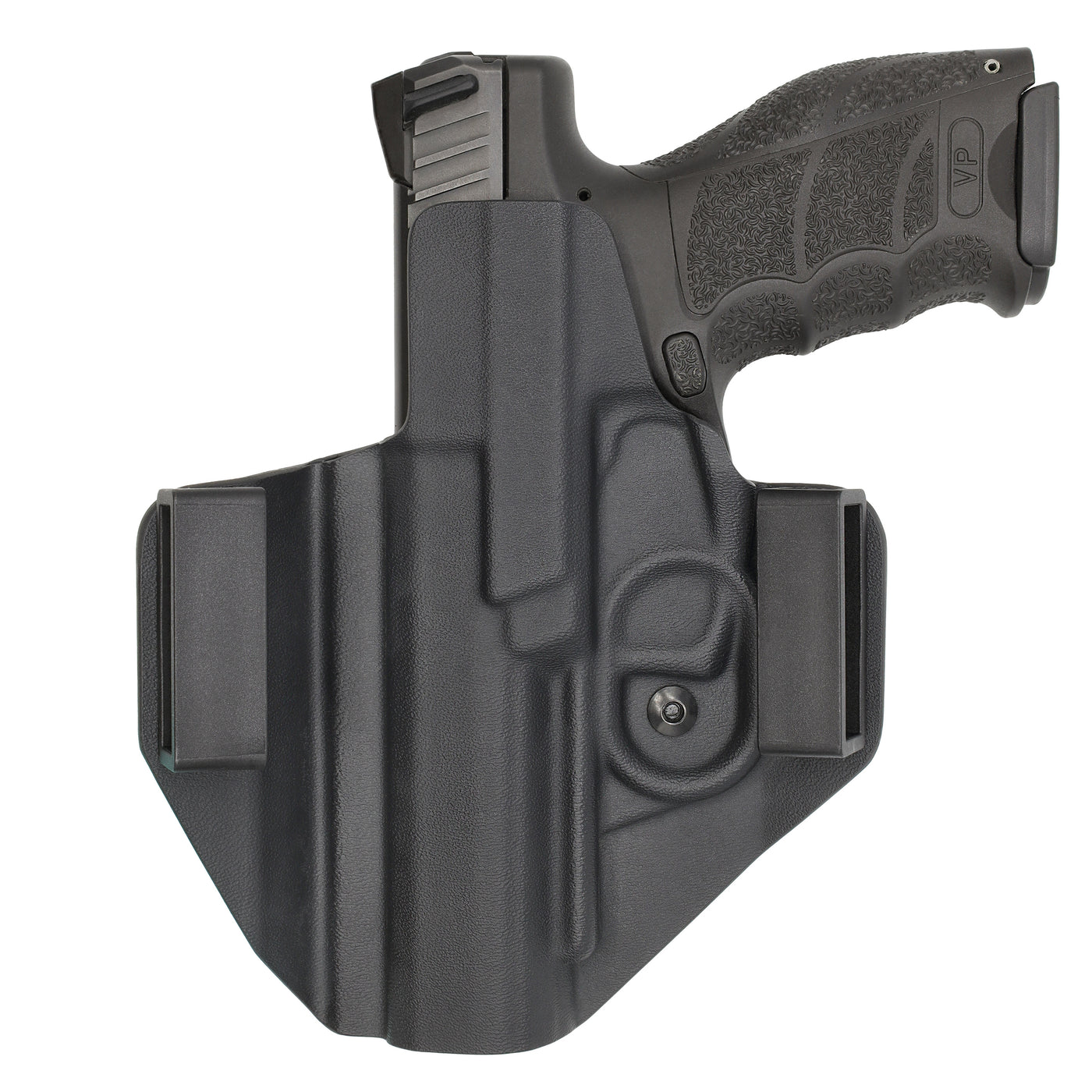 C&G Holsters quickship OWB Covert H&K VP9T in holstered position back view