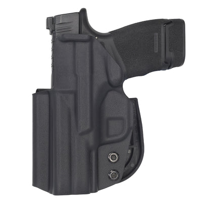 Springfield Hellcat IWB kydex holster made by C and G Holsters. This is the ALPHA UPGRADE PACKAGE Photo is of the rear showing the Hellcat in the holstered position