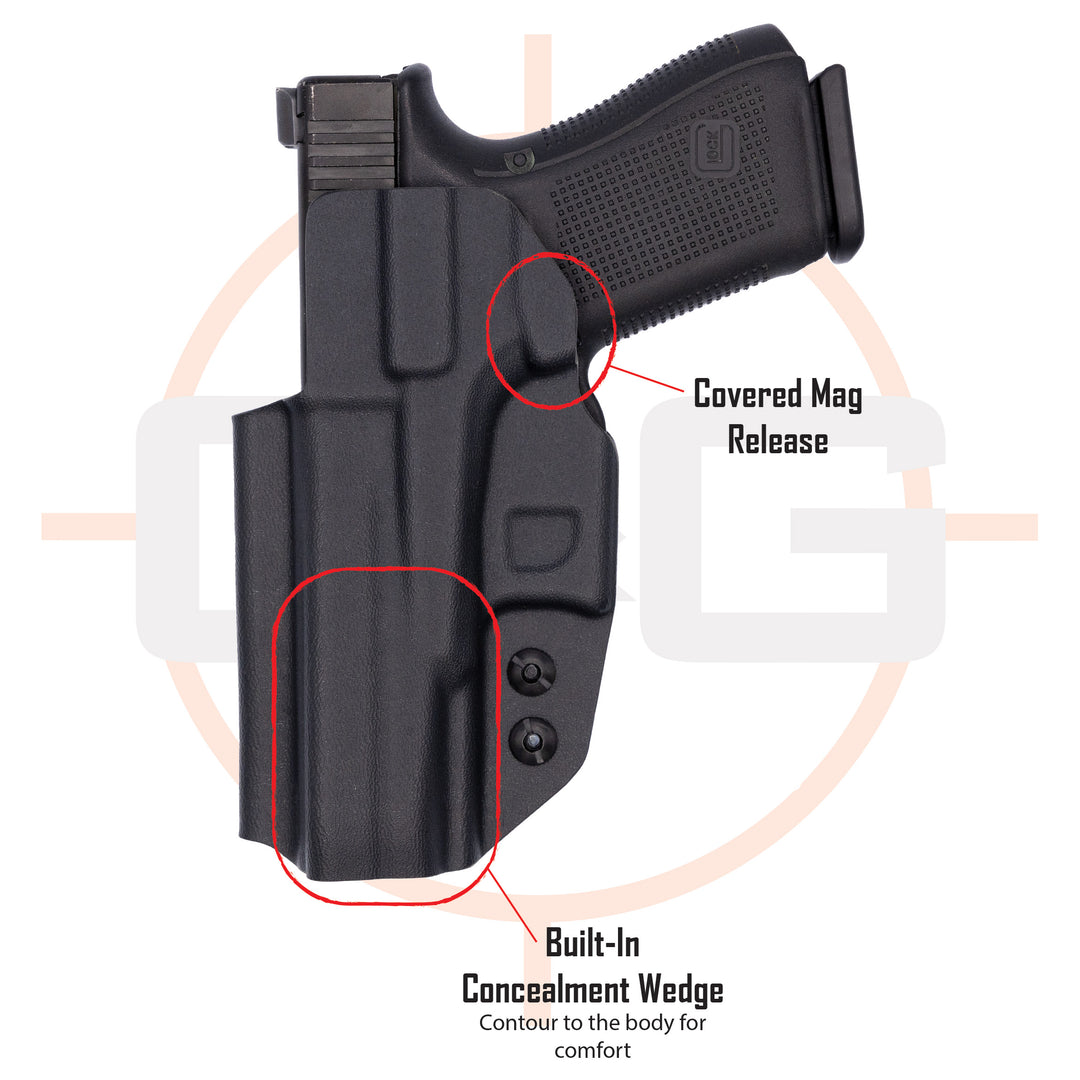 Maxtor Tactical IWB Max Cover Holster For Stoeger STR-9 – Kydex Inside Waistband Holster, Adjustable Cant & Retention