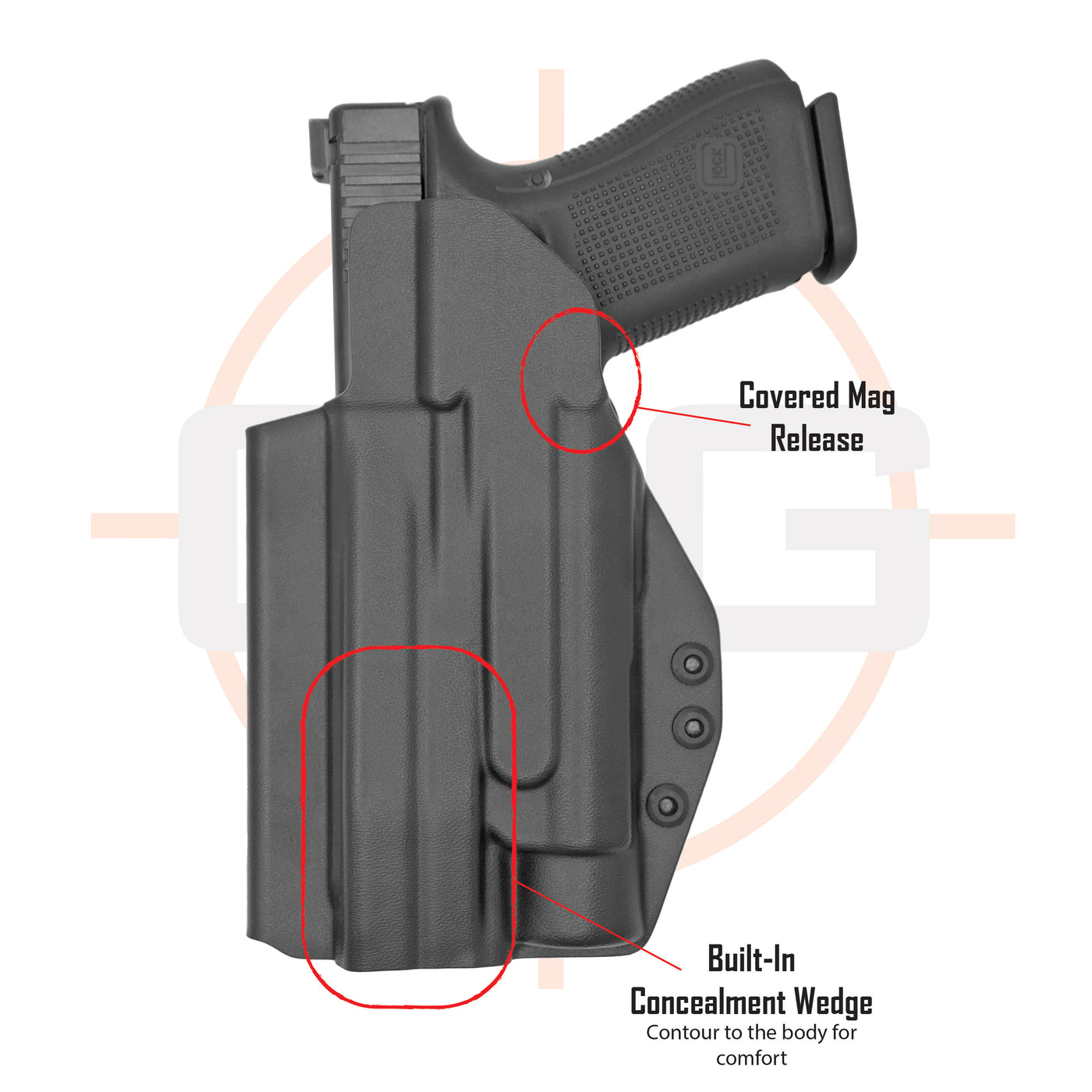 C&G Holsters IWB Tactical holster diagram back side