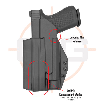 C&G holsters ALPHA upgrade holster diagram back view