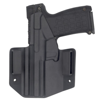 The quickship C&G Holsters Covert series Outside the waistband for the Kel-Tec PMR-30 holstered rear view