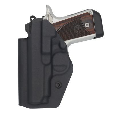 Shown is the rear of a custom C&G Holsters Covert inside the waistband kydex holster for Kimber Micro 380.