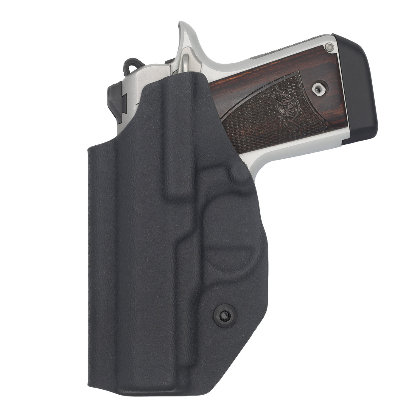 C&G Holsters Custom Covert inside the waistband kydex holster for Kimber Micro 9 in black holstered rear view