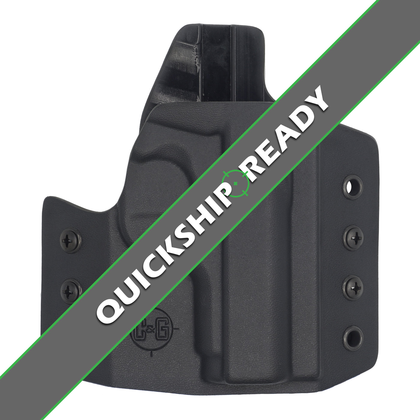 Shown is the quickship C&G Holsters OWB Outside the waistband Holster for the Kimber Micro 9