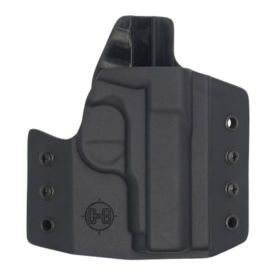 This is a custom C&G Holsters OWB Outside the waistband Holster for the Kimber Micro 9.