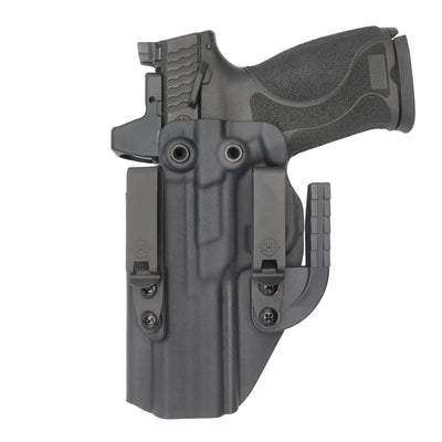 C&G Holsters quickship IWB ALPHA UPGRADE Covert M&P 10/45 4.6" LEFT HAND in holstered position