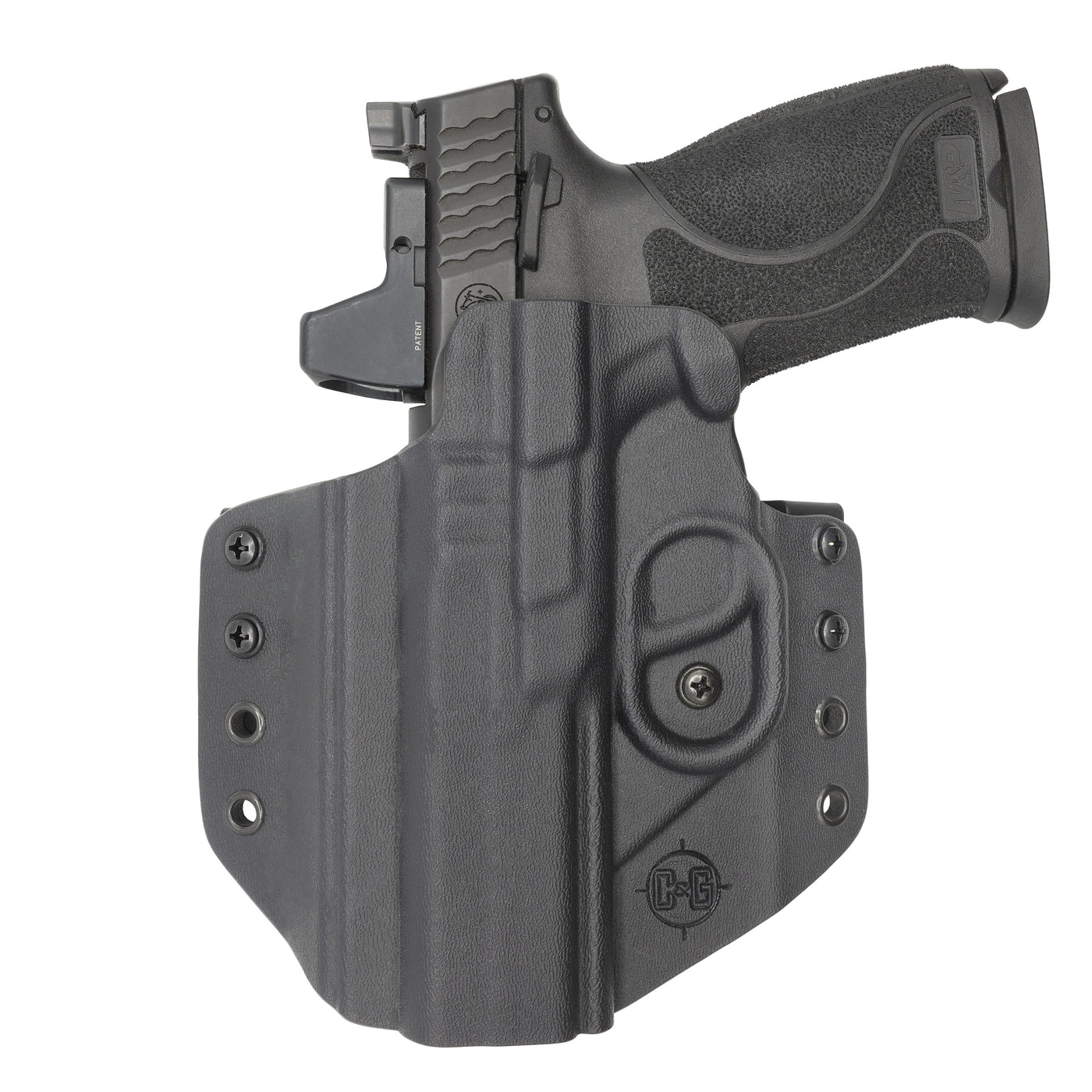 C&G Holsters quickship OWB Covert S&W M&P 10/45 4.6" LEFT HAND in holstered position