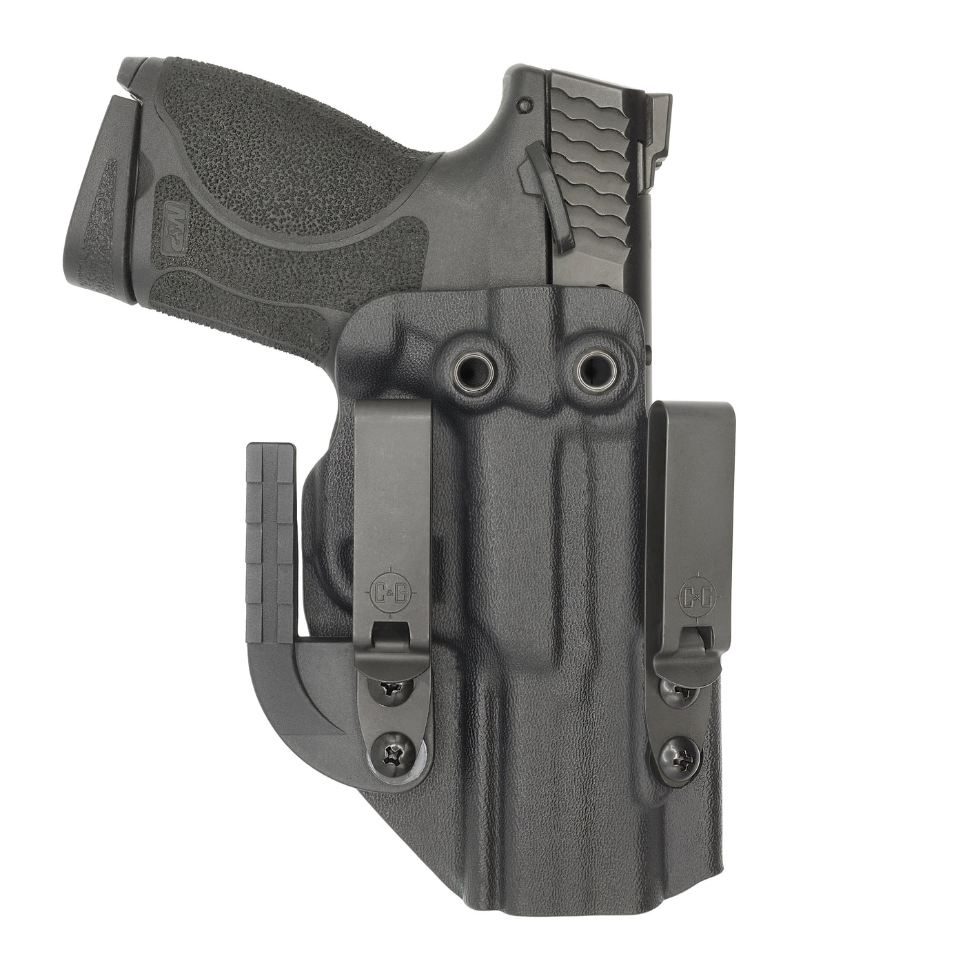 C&G Holsters quickship IWB ALPHA UPGRADE Covert M&P 10/45 4" in holstered position