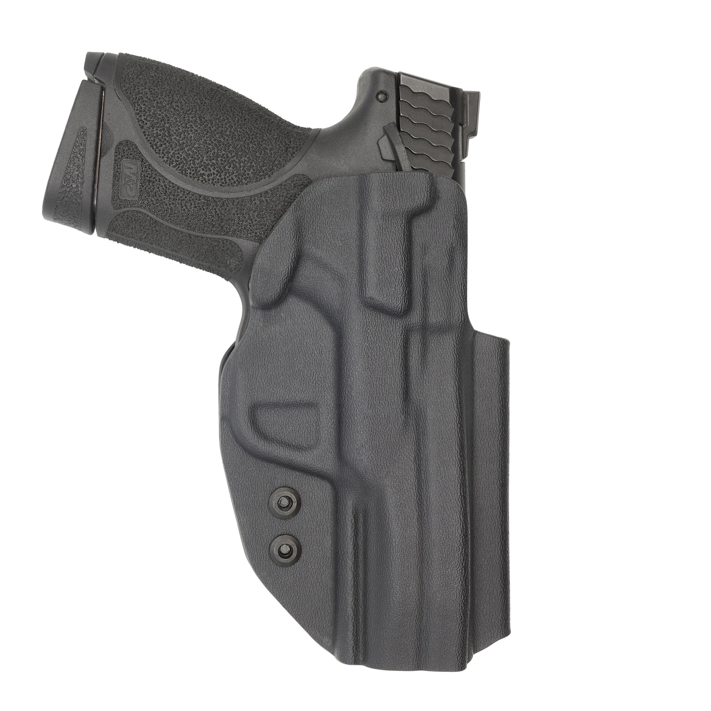 C&G Holster quickship IWB Covert M&P 10/45 4" LEFT HAND in holstered position back view