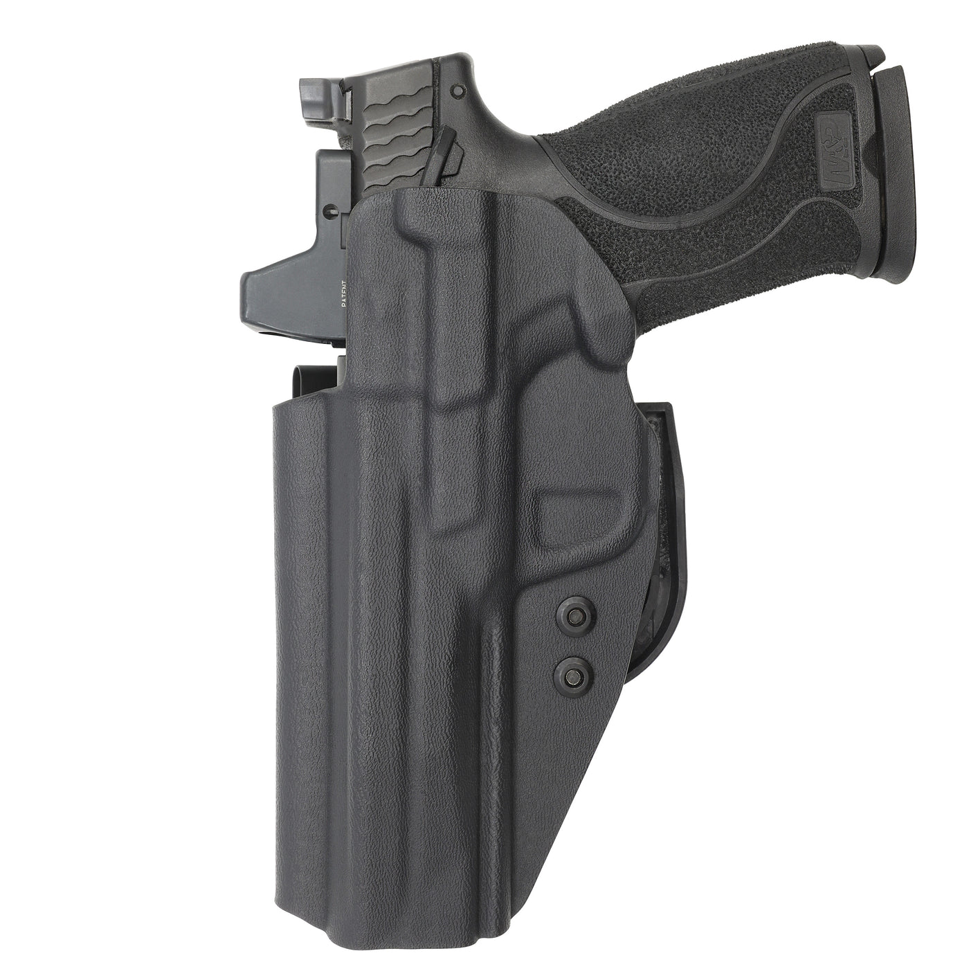 C&G Holsters quickship IWB ALPHA UPGRADE Covert M&P 10/45 5" in holstered position back view