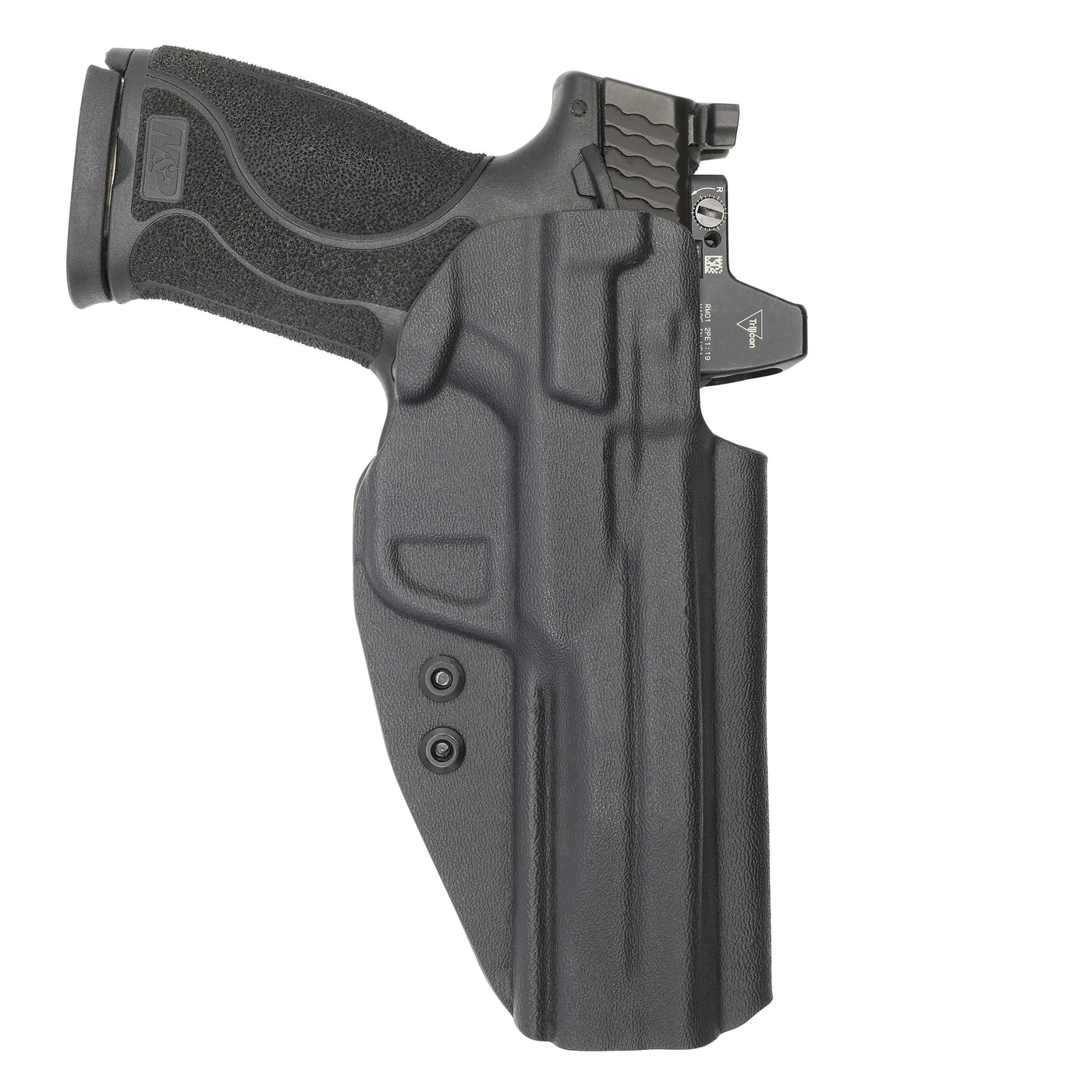 C&G Holsters quickship IWB Covert M&P 10/45 5" LEFT HAND in holstered position back view
