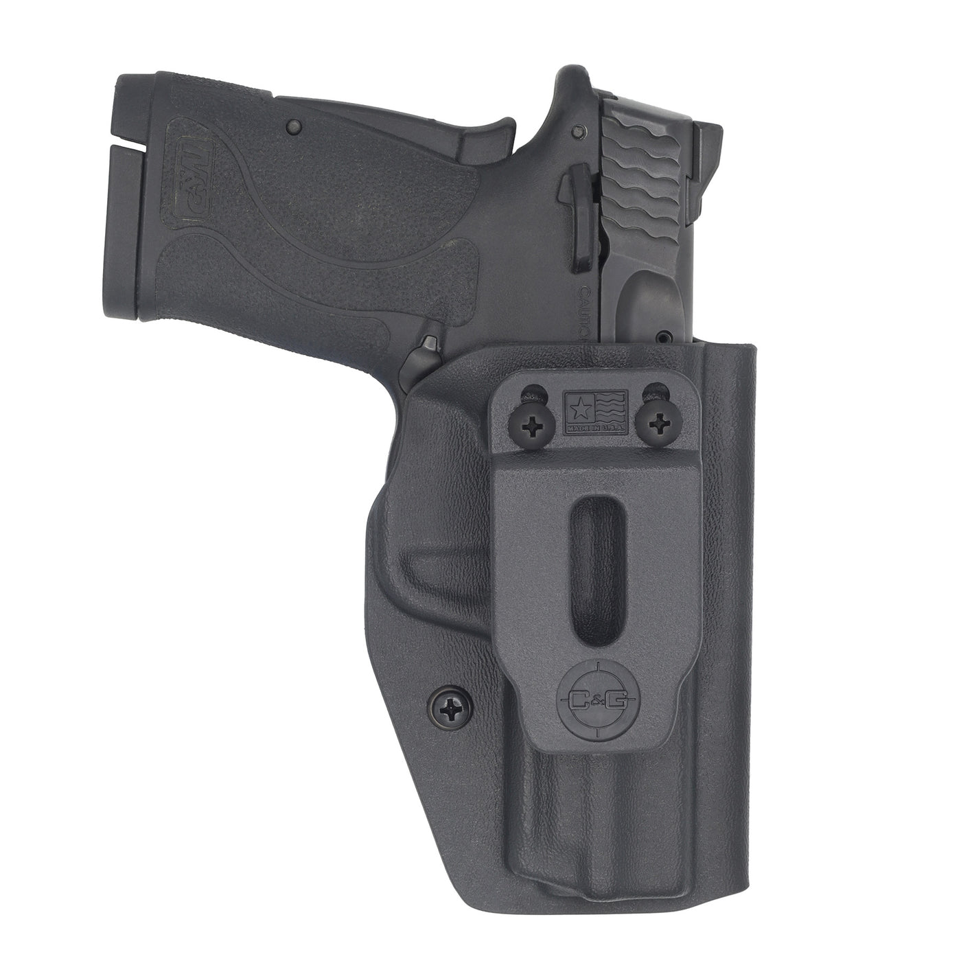 C&G Holsters IWB inside the waistband Holster for the Smith & Wesson M&P Shield EZ in holstered position