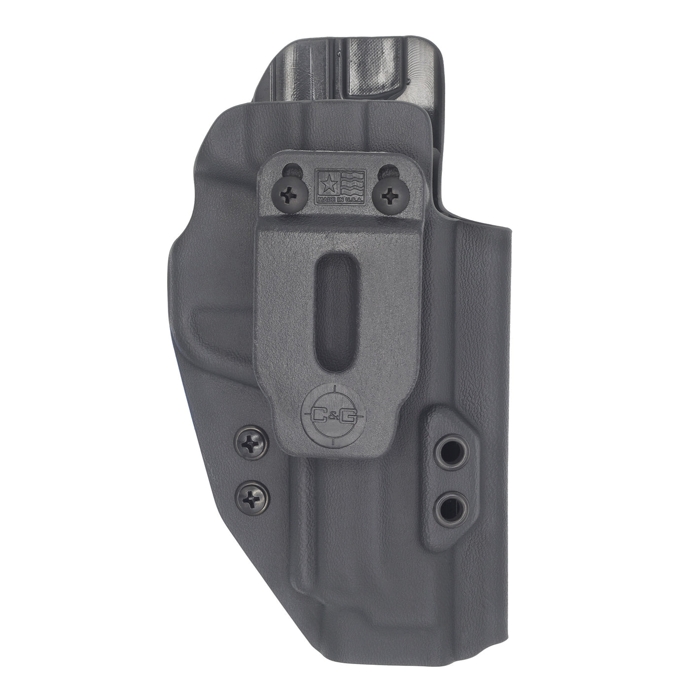 This is the C&G Holsters covert series inside the waistband (IWB) holster for the Smith & Wesson M&P 9/40 4.25"