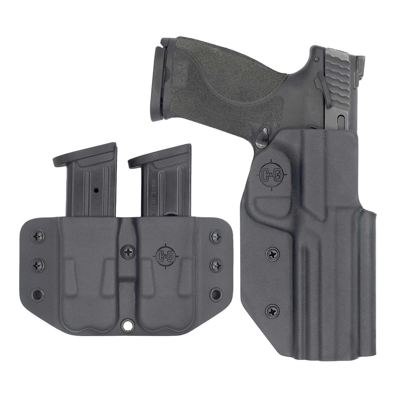 C&G Holsters Competition Starter Kit that is IDPA, USPSA & 3-GUN legal for M&P 9/40 all holstered