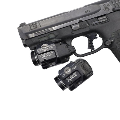 S&W M&P 9/40 firearm with streamlight TLR8 weapon light