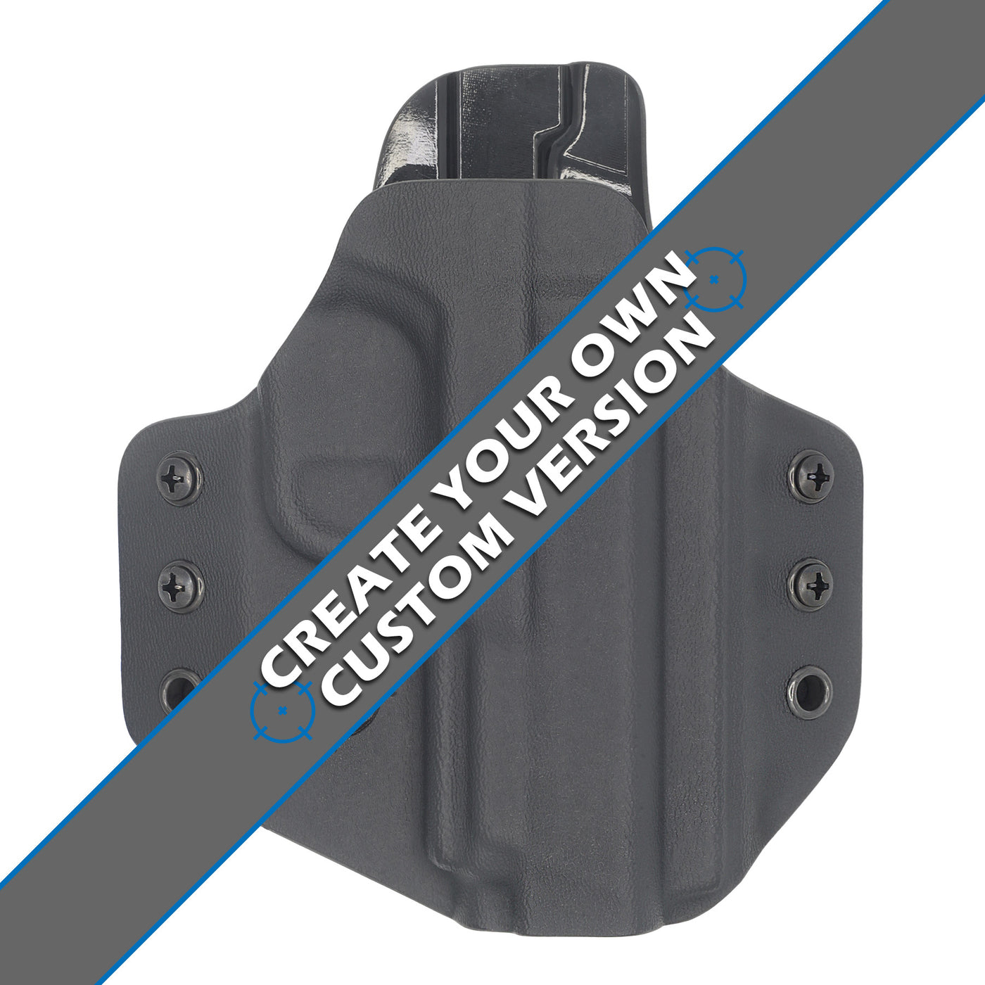 This is a C&G Holsters Covert series Outside the Waistband Smith & Wesson M&P Shield 9EZ without the firearm showing a front view.