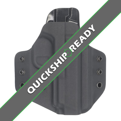 This is a C&G Holsters quickship Covert series Outside the Waistband Smith & Wesson M&P Shield 9EZ without the firearm showing a front view.
