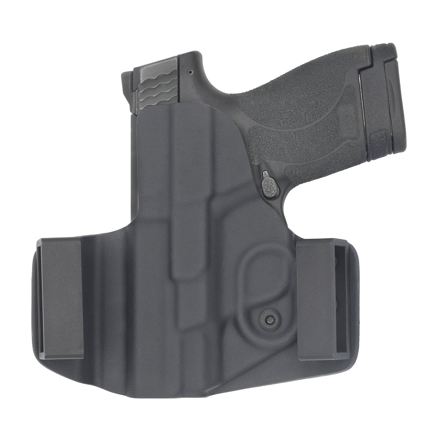 C&G Holsters quick ship Covert OWB kydex holster for Smith & Wesson M&P Shield 9/40 in black rear view