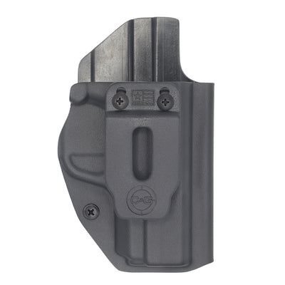 C&G Holsters quick ship Covert IWB kydex holster for Smith & Wesson M&P Shield 45 in black front view without gun