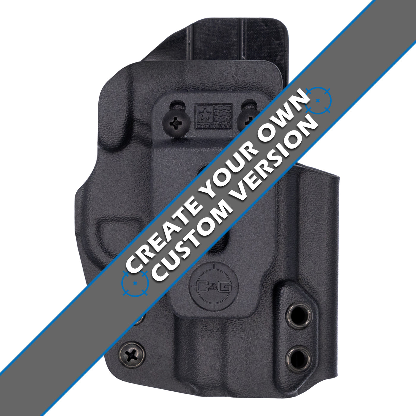 C&G Holsters custom Covert IWB kydex holster for Smith & Wesson M&P Shield 9/40 in black