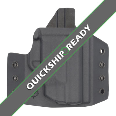 This is the quickship C&G Holsters Covert series (OWB) outside the waistband Holster for the Smith & Wesson M&P Shield with crimson trace laser.