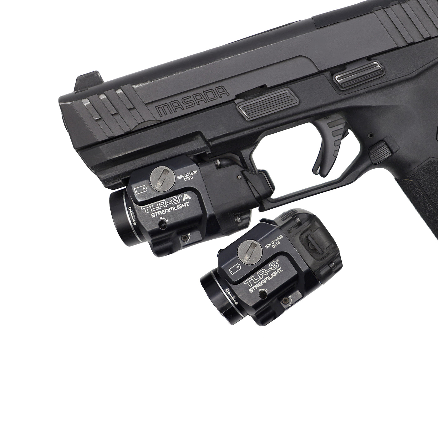 IWI Masada firearm with streamlight TLR8 weapon light