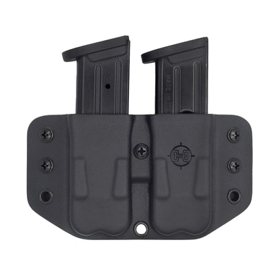 Metal 9/40 double flat magazine holder