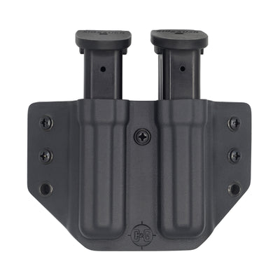 C&G Holsters quick ship OWB Metal 9/40 double slim magazine holder.