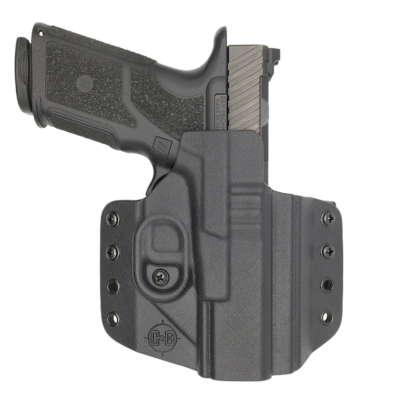 C&G Holsters Custom OWB Covert ZEV OZ9c in holstered position