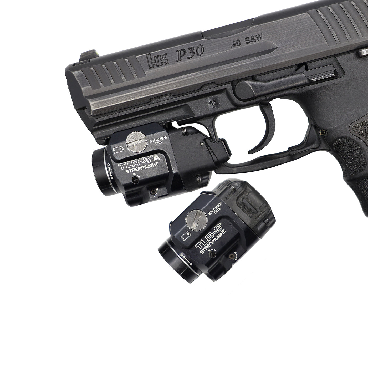 H&K VP9/sk firearm with streamlight TLR8 weapon light